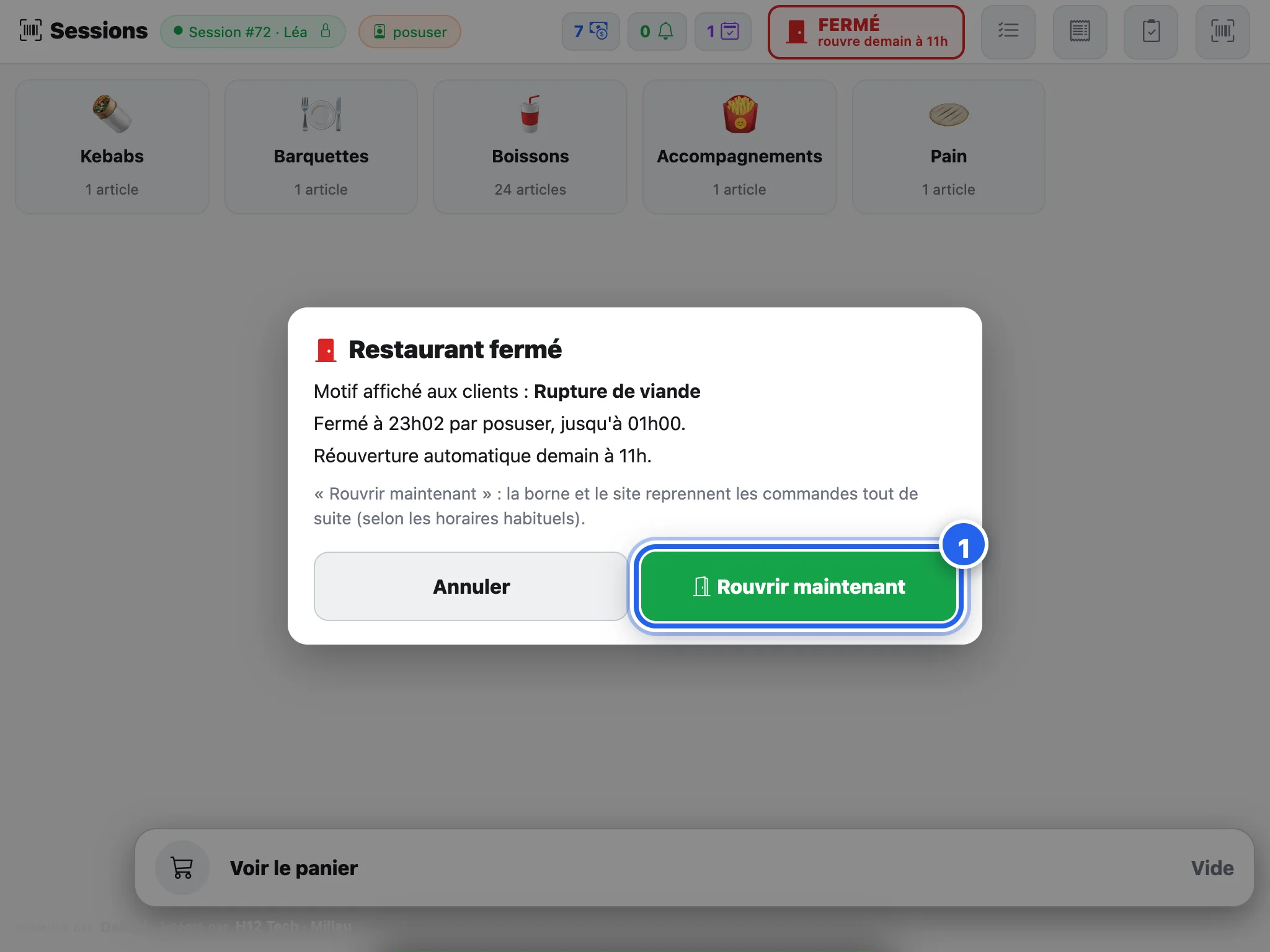 Restaurant fermé : rouvrir maintenant