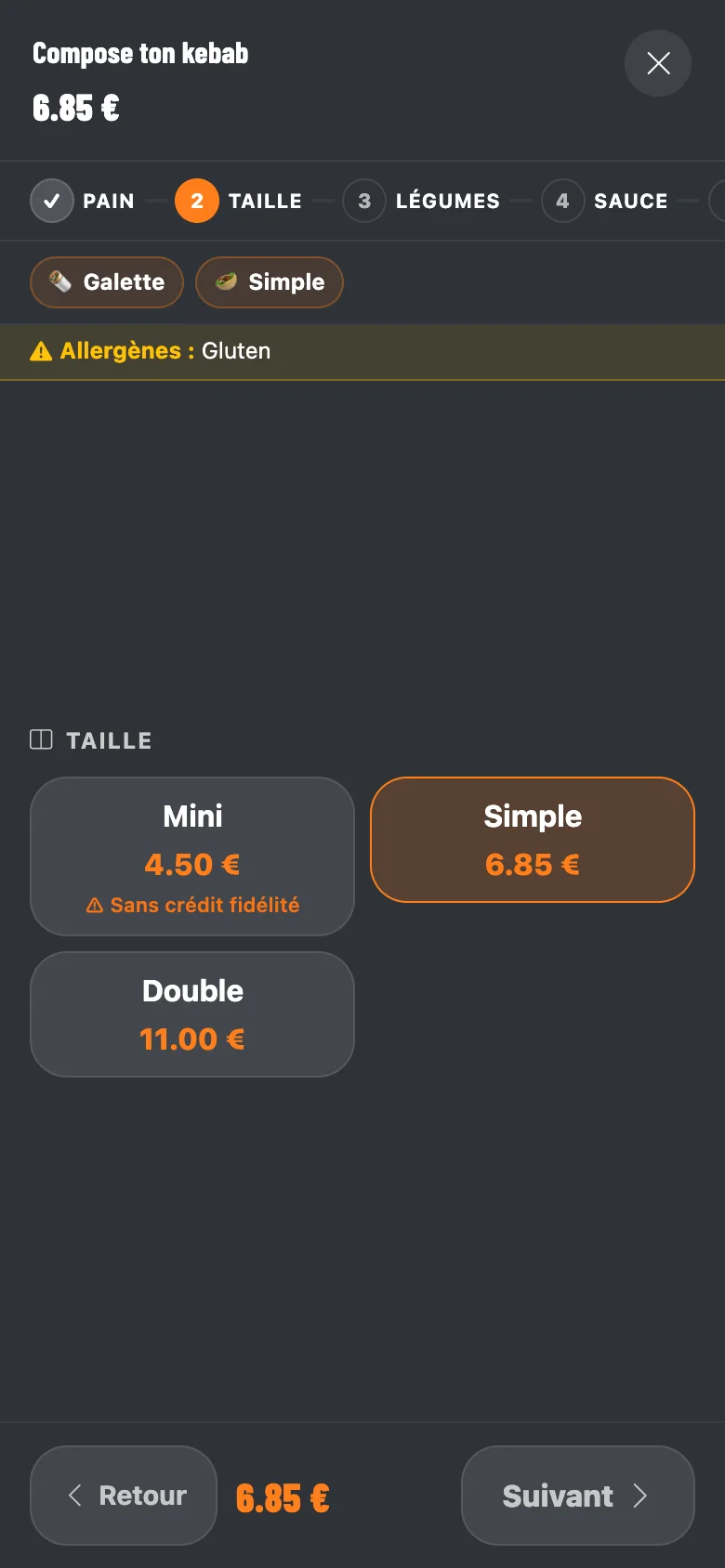 La taille et son prix